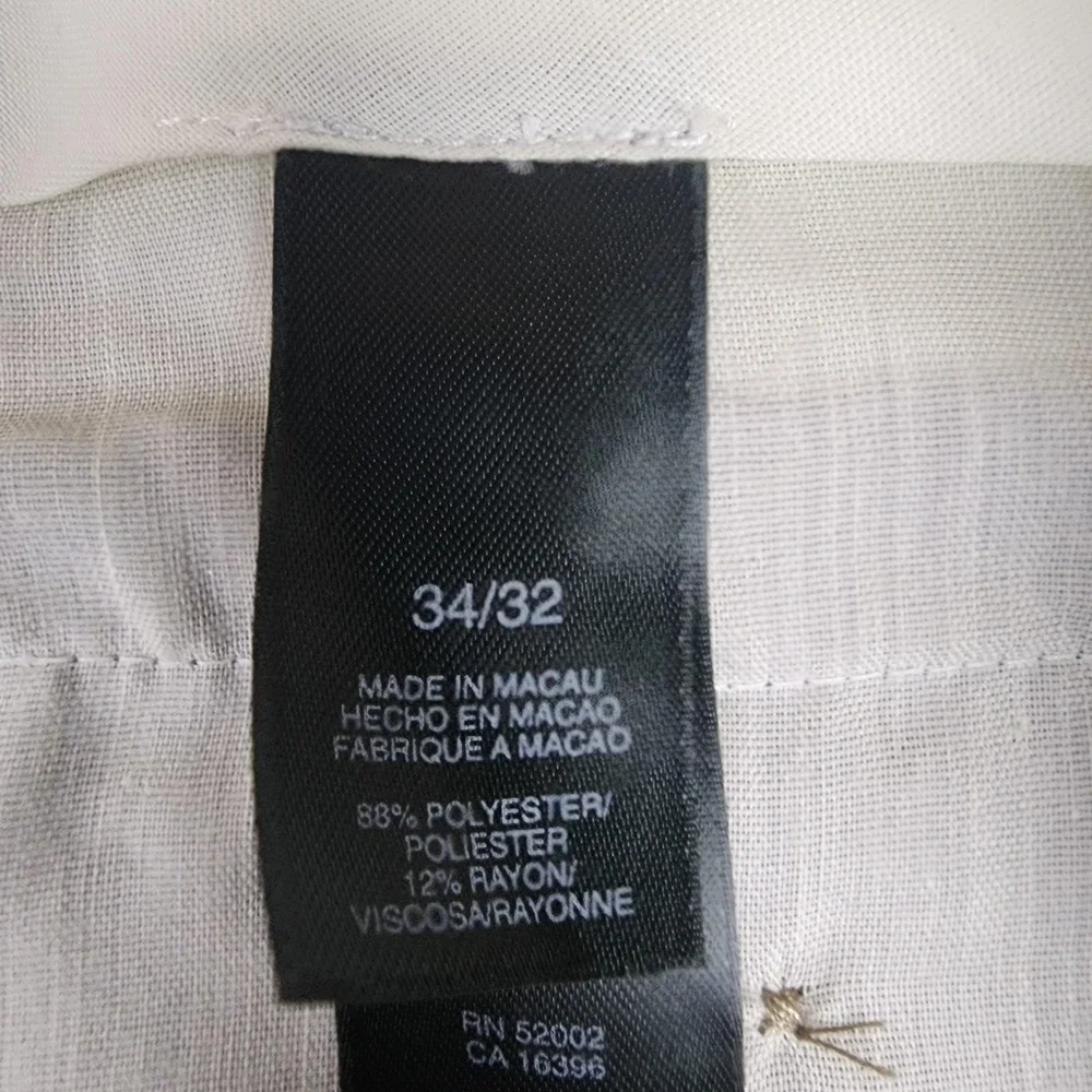 Claiborne Dress Pants Mens 34x32 Brown Check S-Essentials Pleated Cuffed Hem NWT